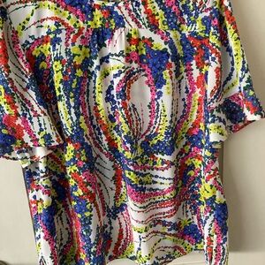 Colorful Floral Patterned Blouse